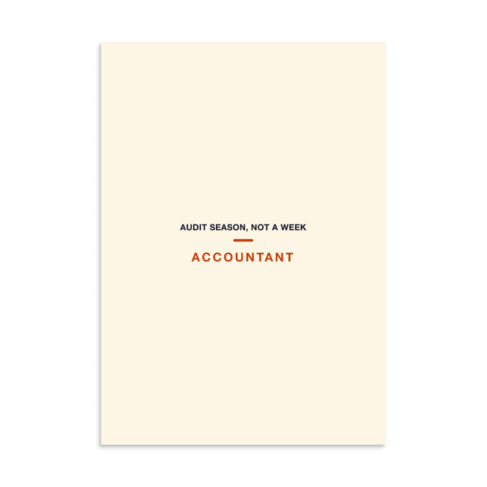 Accountant Poster — Audit Season, Not a Week