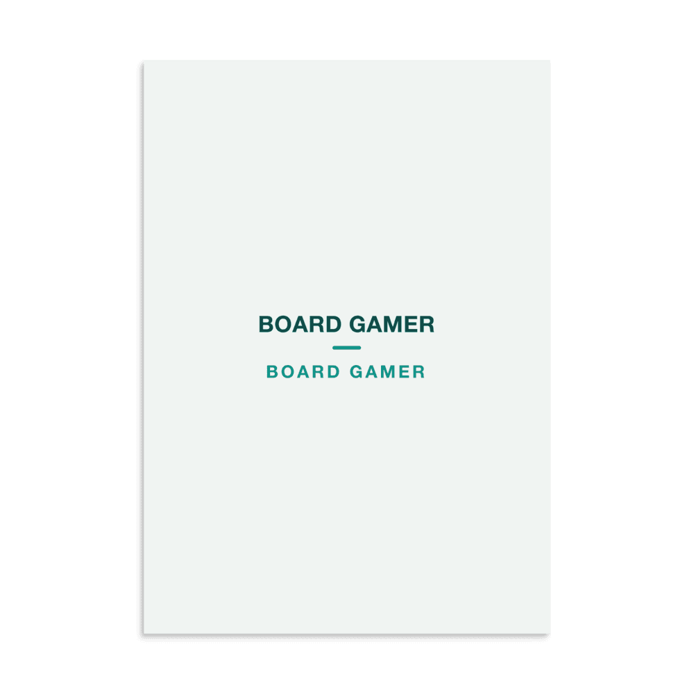 Board Gamer Poster — BOARD GAMER