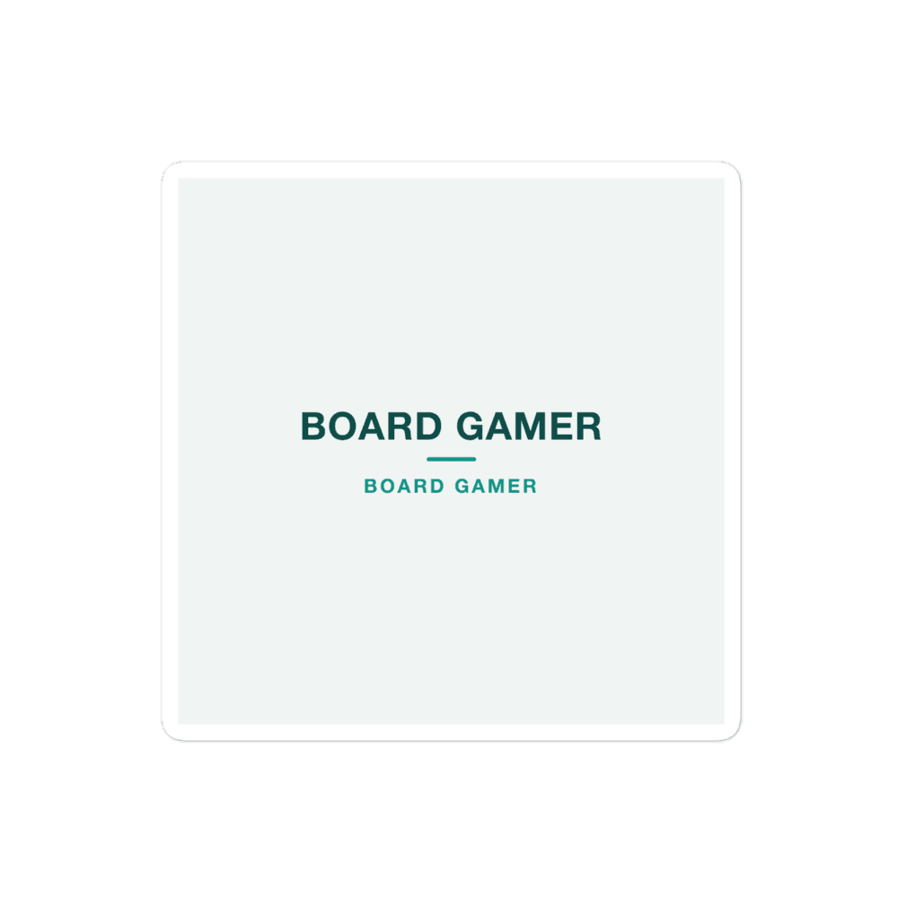 Board Gamer Sticker — BOARD GAMER