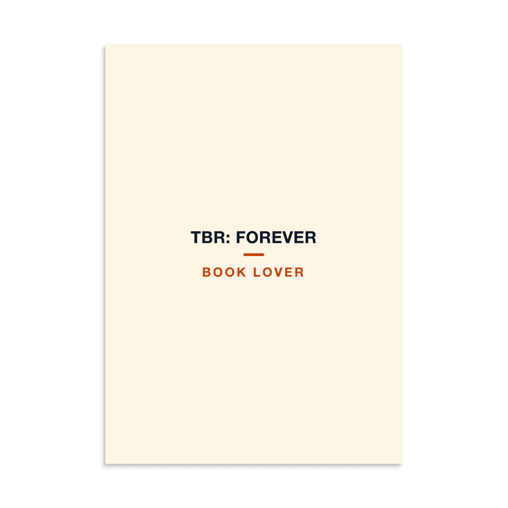 Book Lover Poster — TBR: Forever