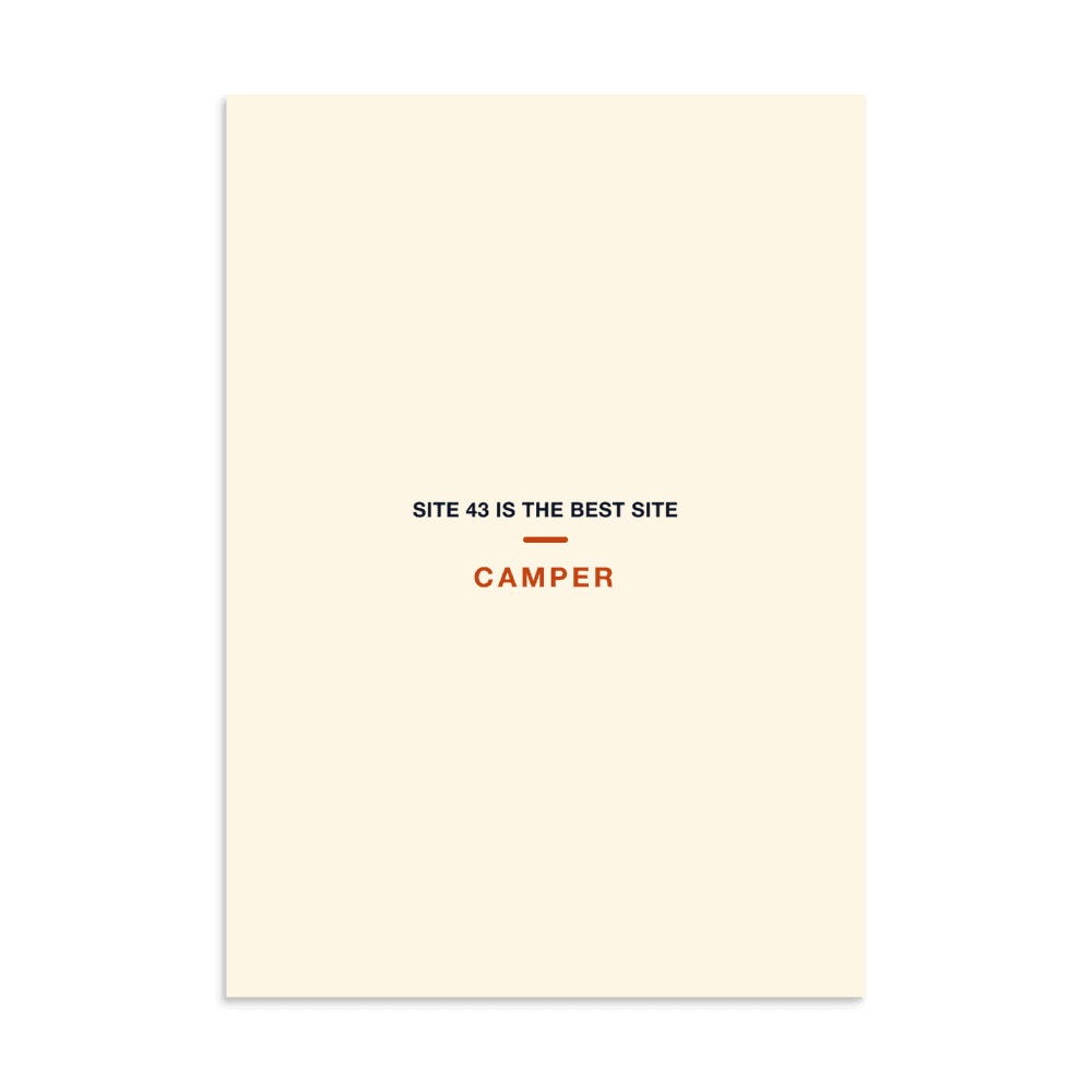 Camper Poster — Site 43 Is The Best Site