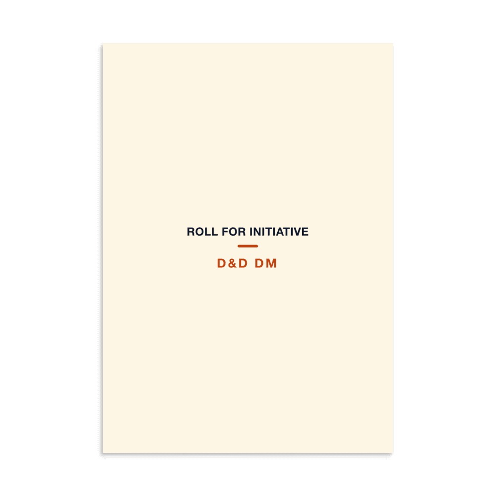 D&D DM Poster — Roll For Initiative