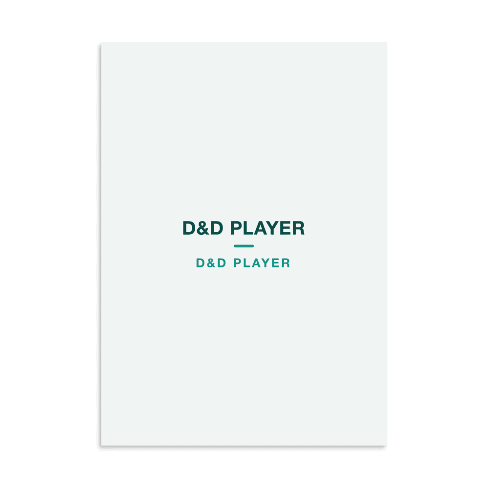D&D Player Poster — D&D PLAYER