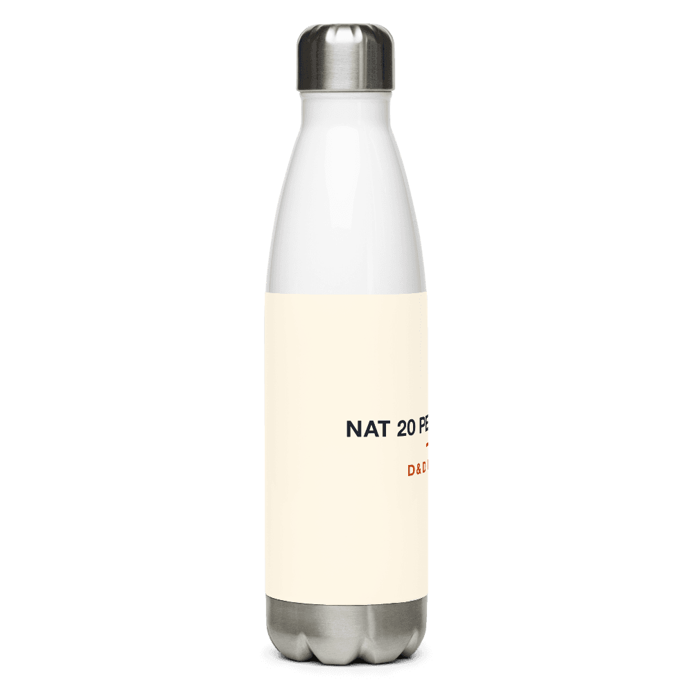 D&D Player Water Bottle — Nat 20 Personality