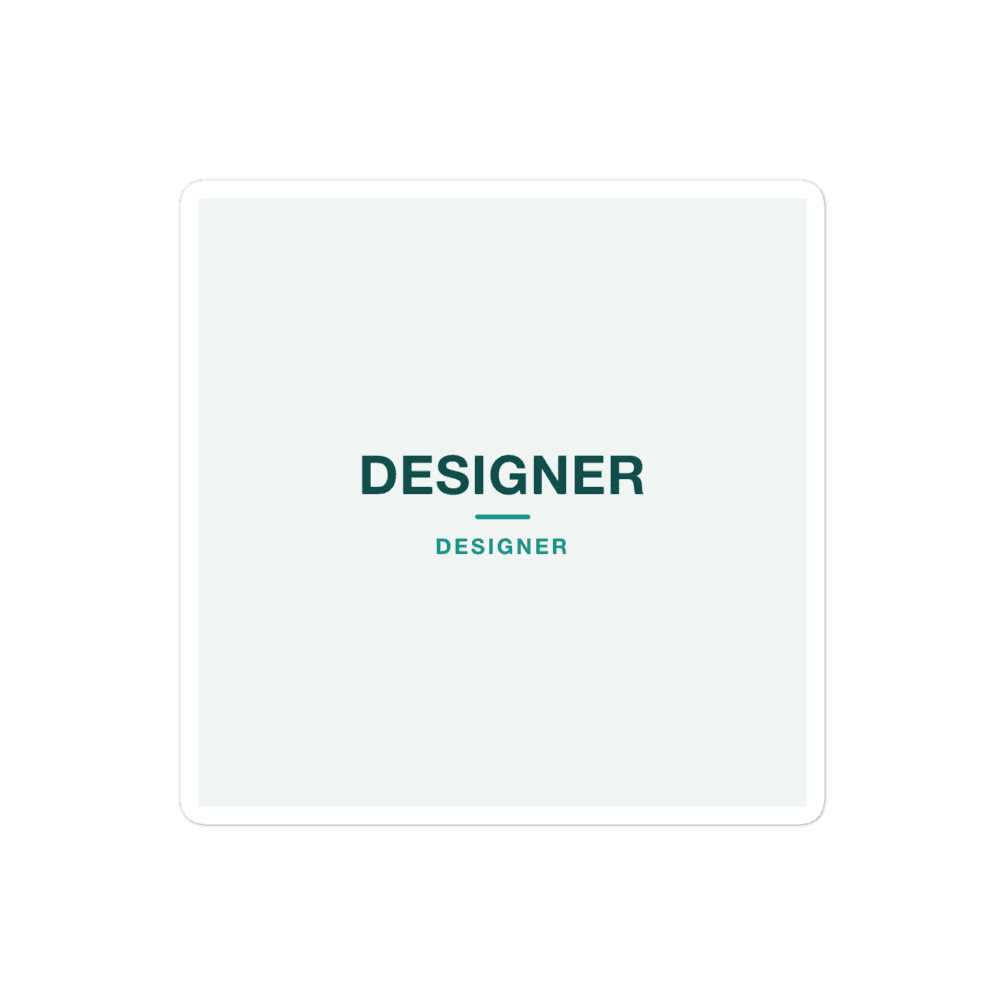 Designer Sticker — DESIGNER