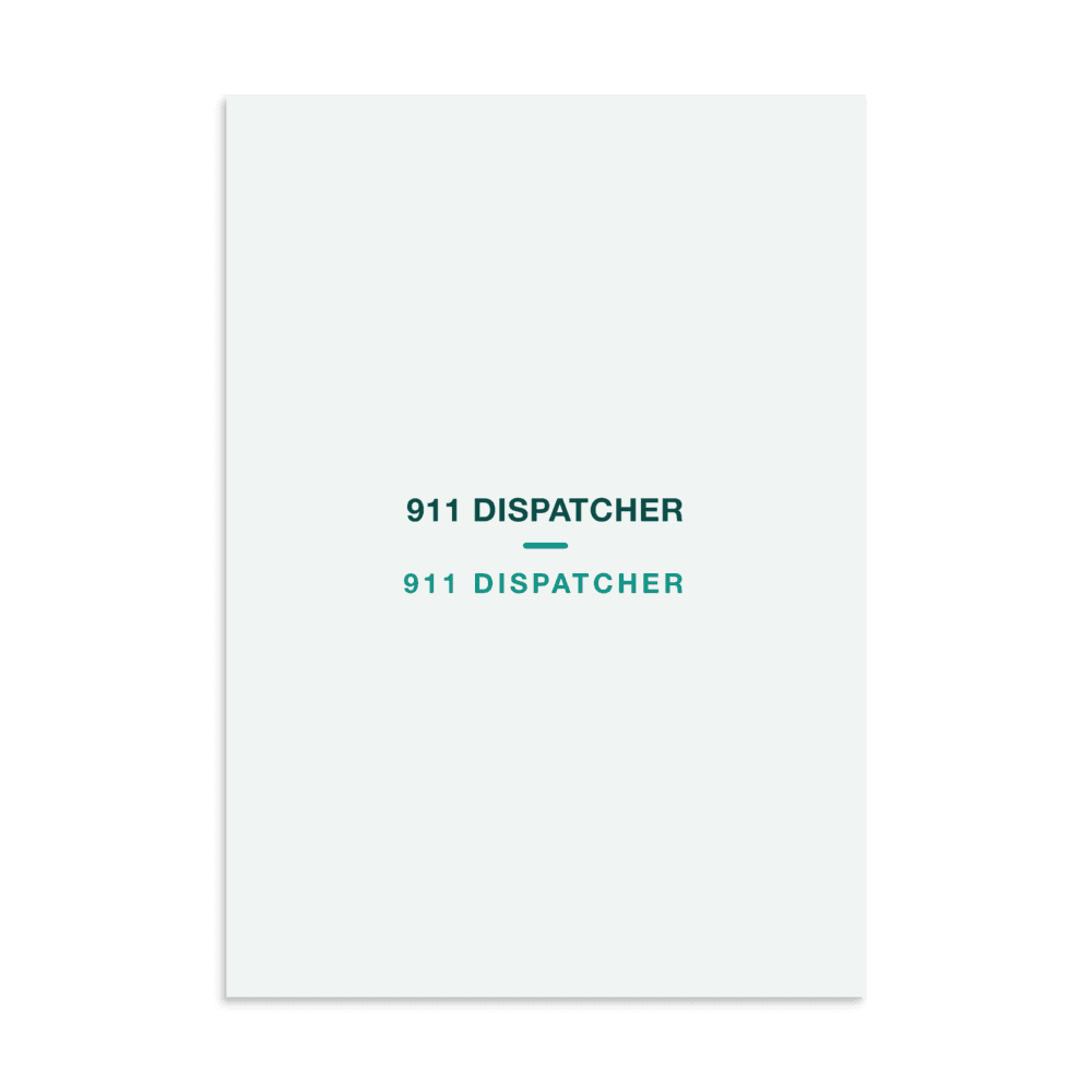 911 Dispatcher Poster — 911 DISPATCHER