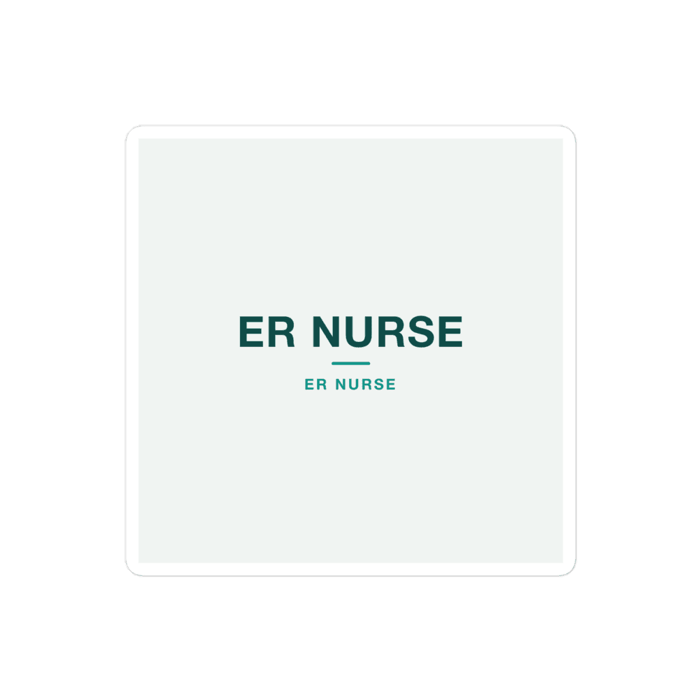 ER Nurse Sticker — ER NURSE