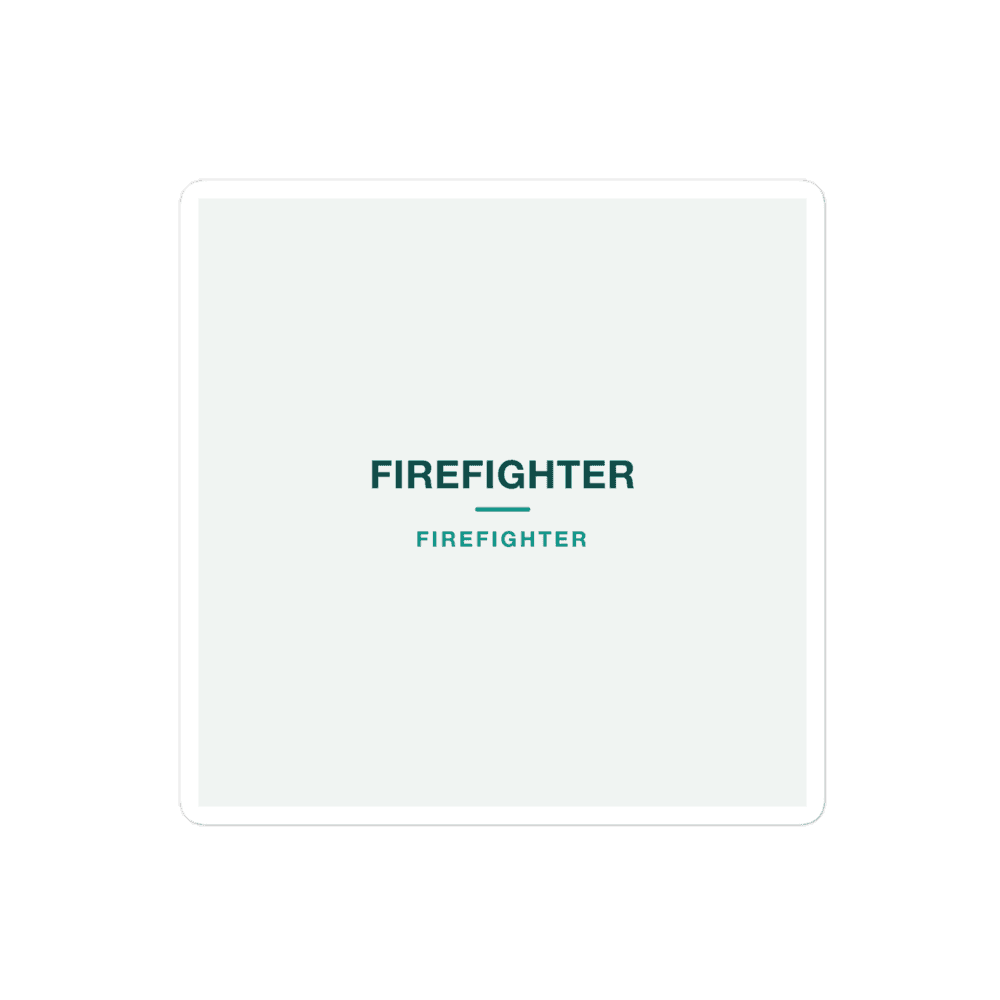 Firefighter Sticker — FIREFIGHTER