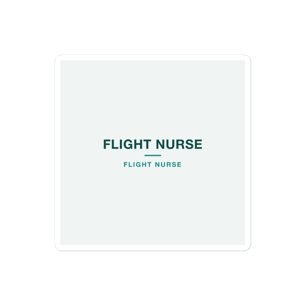 Flight Nurse Sticker — FLIGHT NURSE
