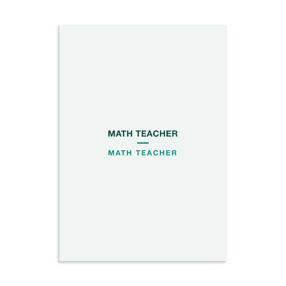 Math Teacher Poster — MATH TEACHER