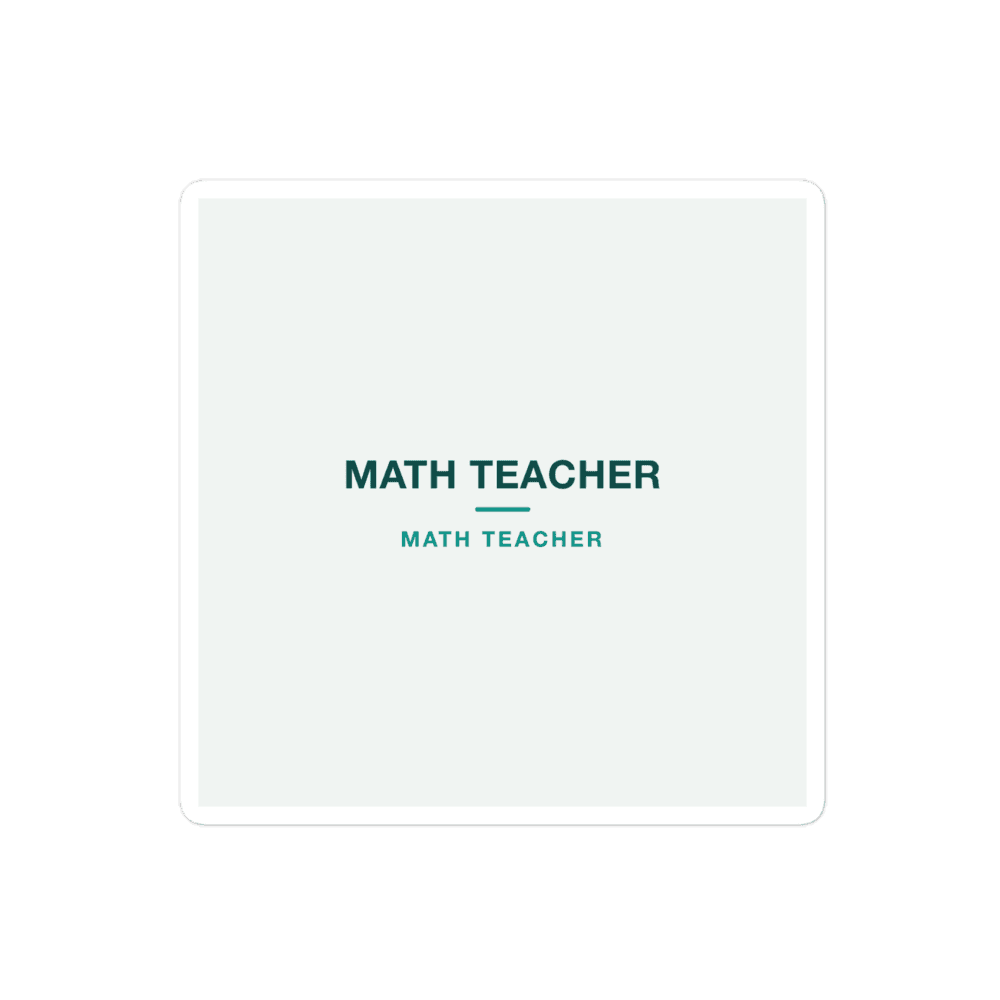 Math Teacher Sticker — MATH TEACHER