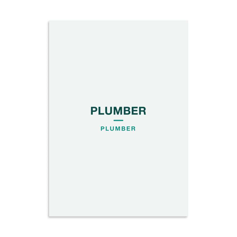 Plumber Poster — PLUMBER
