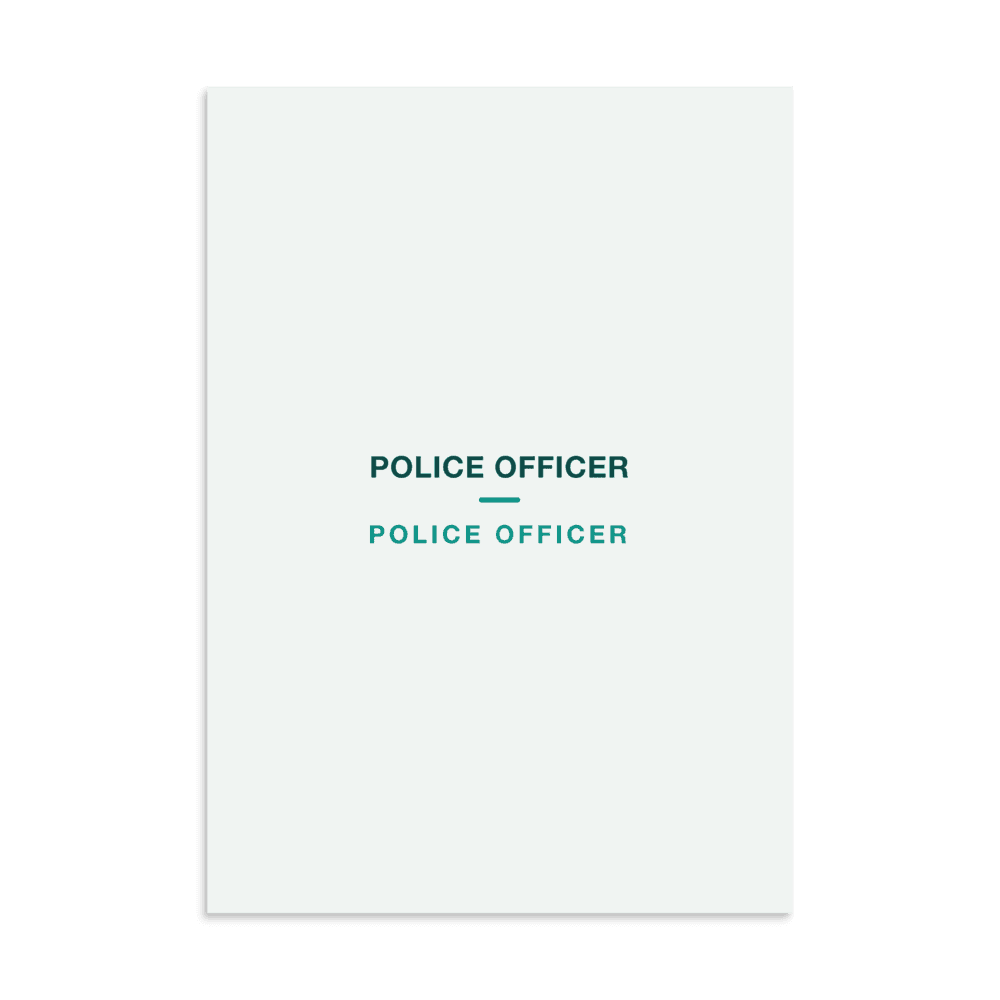 Police Officer Poster — POLICE OFFICER