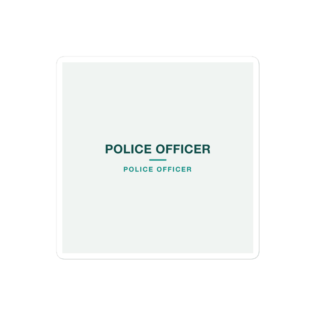 Police Officer Sticker — POLICE OFFICER