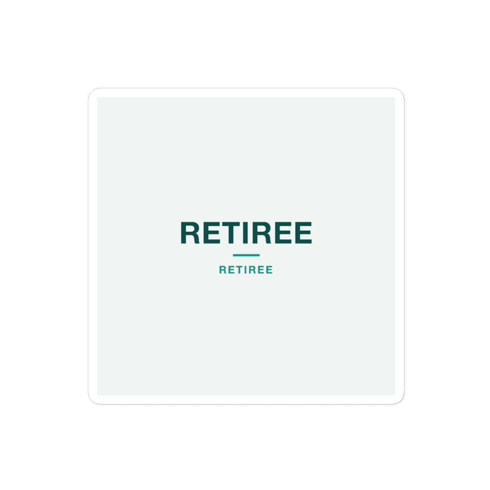 Retiree Sticker — RETIREE