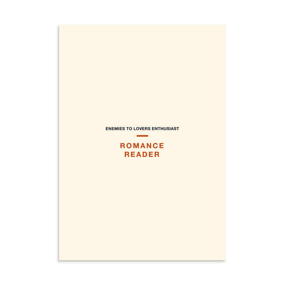 Romance Reader Poster — Enemies to Lovers Enthusiast