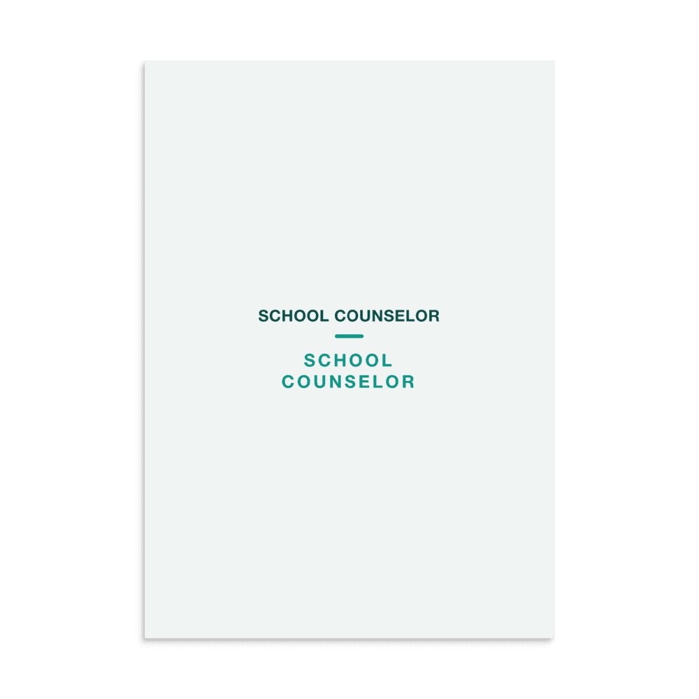 School Counselor Poster — SCHOOL COUNSELOR